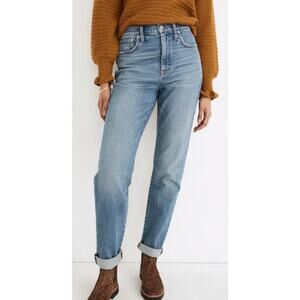 Madewell The High-Rise Slim Boyjean in Neal Wash, TENCEL Denim Edition , size 27